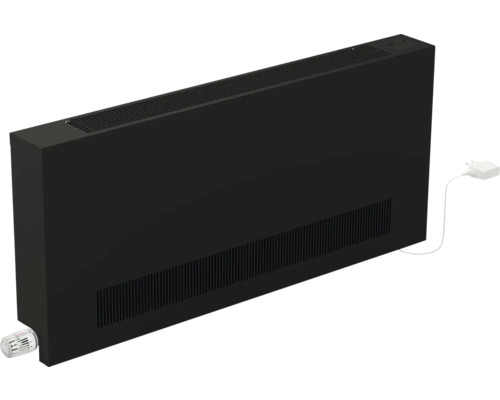 Wandkonvektor KORAWALL Direct WVD mit Ventilator 450 x 1750 x 11 cm schwarz matt links