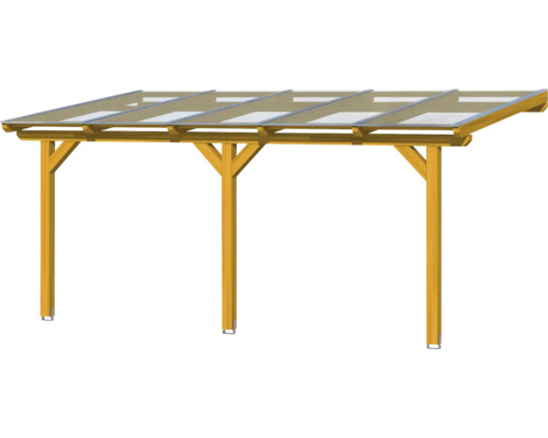 Holzcarport mit transparenter Überdachung