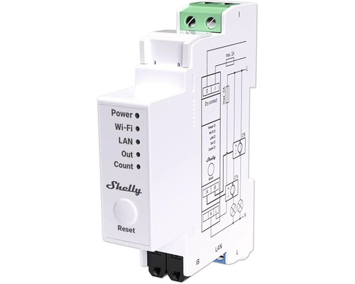 Shelly Pro EM 50A Stromzähler Messfunktion WLAN LAN Bluetooth für Hutschiene