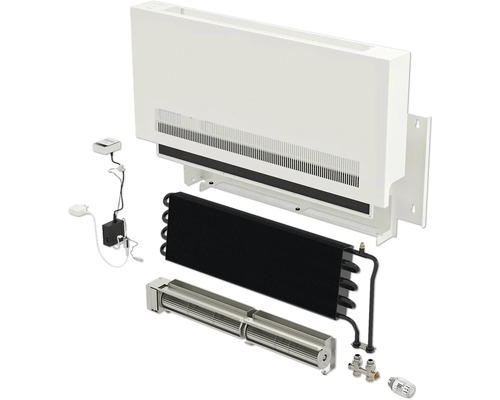 Demontierter Heizkörper zur Illustration seiner Komponenten