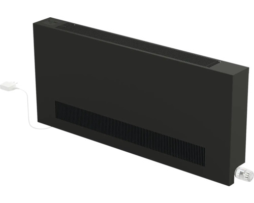 Wandkonvektor KORAWALL Direct WVD mit Ventilator 450 x 1000 x 11 cm schwarz matt rechts