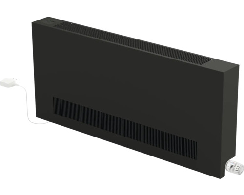 Wandkonvektor KORAWALL Direct WVD mit Ventilator 450 x 1250 x 11 cm schwarz matt rechts