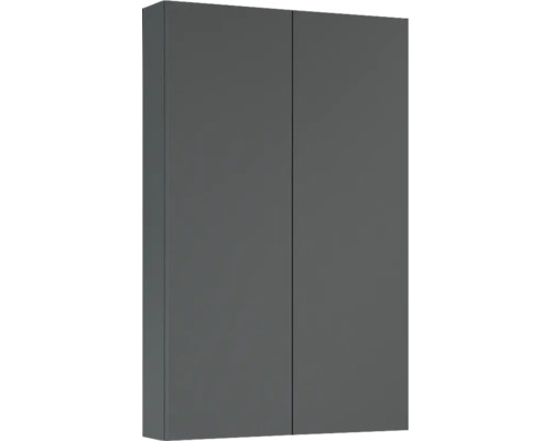 Jungborn Hängeschrank BxHxT 500 x 800 mm x 126 mm Frontfarbe anthrazit matt Grauer Badezimmerschrank mit zwei Türen