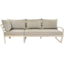 Gartensofa aus Holz mit Polster und Kissen