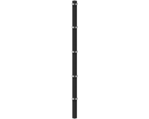 Eckpfosten zum Einbetonieren 6 x 6/220 cm für Zaun 163 cm RAL 7016 anthrazit Heizkörper mit fünf Heizrohren