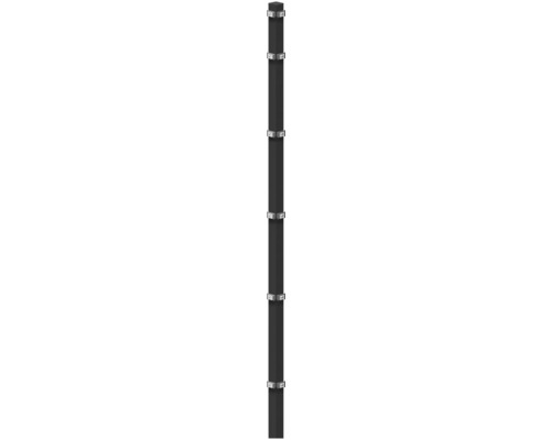 Eckpfosten zum Einbetonieren 6 x 6/240 cm für Zaun 183 cm RAL 7016 anthrazit