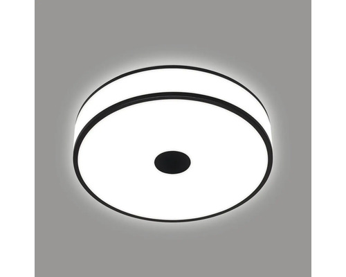 LED Deckenleuchte 18W 2200 lm 4000 K neutralweiß mit doppeltem schwarzen Doppelring HxØ 95x380 mm Block schwarz/weiß