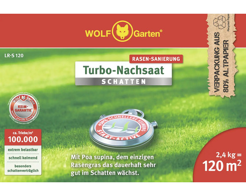 Wolf Garten Turbo-Nachsaat Schatten Rasensamen Packung