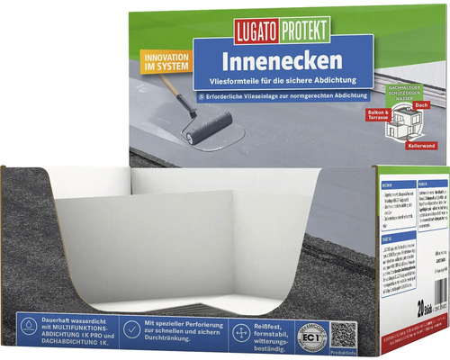 Lugato Protekt Innenecken, Vliesformteile für die sichere Abdichtung