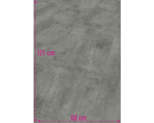 Vinylboden SPC Stein Athen Fliese Klickverbindung 1212,9 x 603,3 x 6 mm Bodenbelag mit den Maßen 121 cm mal 60 cm
