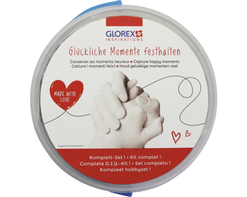 Glorex Set zum Abformen von Händen in einer runden Verpackung