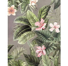 Tropisches Blätter- und Blumenmuster