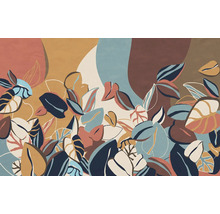 Illustration mit abstrakten Blättern und Formen