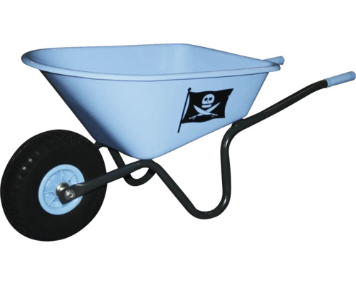 CAPITOGartenschubkarre Blau Piraten-Logo 89 cm x 43 cm x 42 cm 20 l