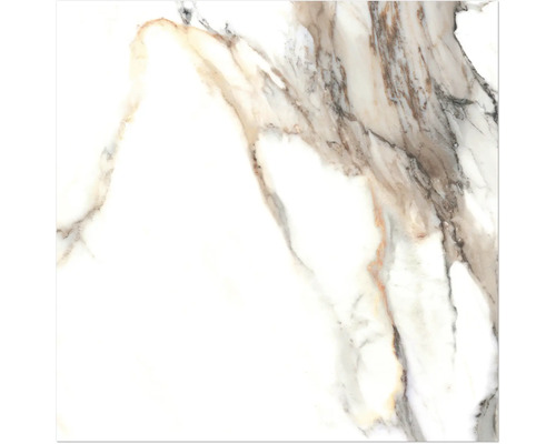 Nahaufnahme einer weißen Fliese mit Marmoroptik