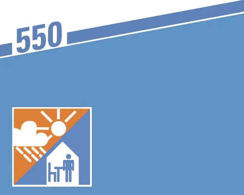 Symbol für Wetterbeständigkeit und Innenraumeignung