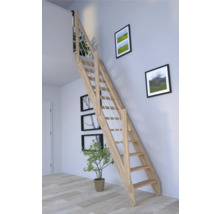 Raumansicht mit Holztreppe