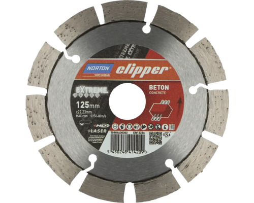 Diamanttrennscheibe Norton Clipper Extreme Beton Ø 125x22,23mm