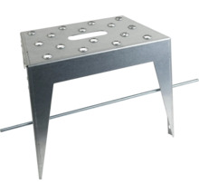Metallhocker mit Trittfläche und Griffloch
