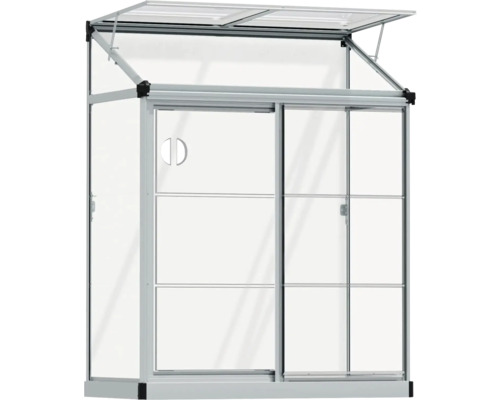 Anlehngewächshaus mit Schiebefenster für den Garten