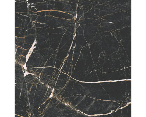 Schwarze Fliese mit Marmoroptik