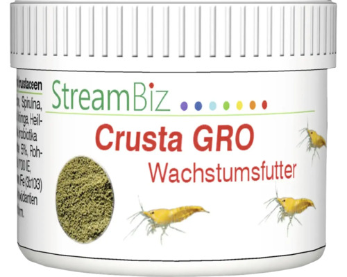 Aquariumfischfutter StreamBiz Crusta Gro Wachstumsfutter 40 g StreamBiz Crusta GRO Wachstumsfutter für Krebstiere