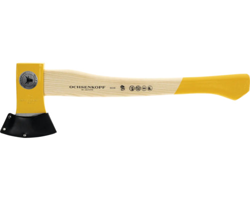 Ochsenkopf Holzspaltaxt mit Eschenstiel und Klingenschutz