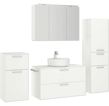 Badezimmermöbelset mit Waschbecken, Spiegelschrank und Unterschrank