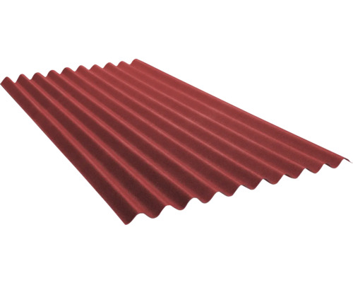 Onduline Ondalux® Bitumenplatte im Sinusprofil 95/34 intensiv rot 2000 mm x 950 mm x 2,6 mm