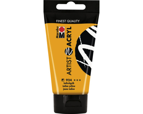 Marabu Acrylfarbe Artist Acryl indisch-gelb 924 75 ml Tube Künstler-Acrylfarbe in indischem Gelb