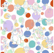 Cartoon-Figuren Muster mit hellen Kreisen im Hintergrund