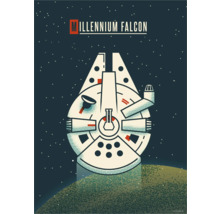 Millennium Falcon Illustration im Weltraum