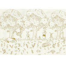 Winnie Puuh Wald Illustration als Wanddekoration.