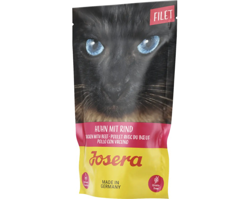 Katzenfutter nass Josera Filet Huhn mit Rind 70 g getreidefrei