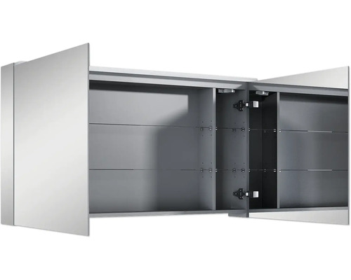 Offener Spiegelschrank mit Glasböden für das Badezimmer