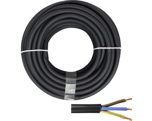 Gummischlauchleitung H05 RR-F 3G1,5 mm² 10 m schwarz