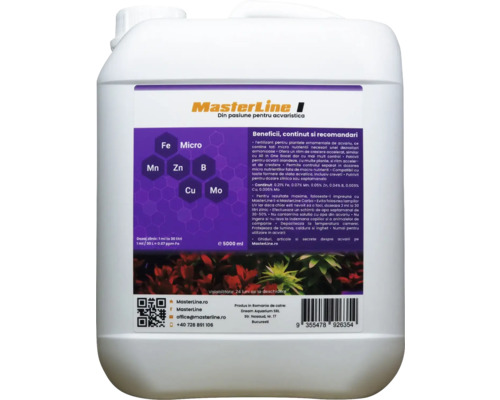 Aquariumpflanzendünger MasterLine I 5000 ml Mikronährstoff Kombidünger Masterline I Flüssigdünger für Aquarienpflanzen, 5000 ml Kanister