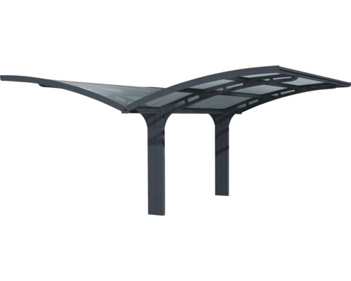 Bushaltestelle aus Metall und Kunststoff