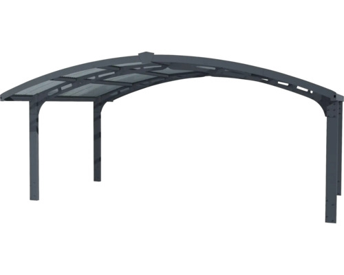Carport mit gewölbtem Dach