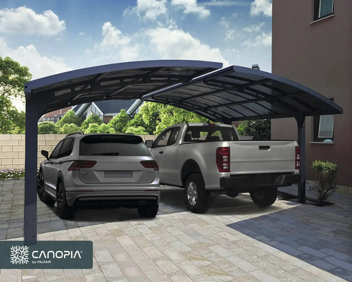 Doppelcarport mit zwei Fahrzeugen