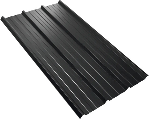 PRECIT Trapezplatte für Dach W45LR Tiefbraun RAL 9005 Fix-Breite 1075 mm x Stärke 0,5 mm (meterware ab 150 bis max. 900 cm)