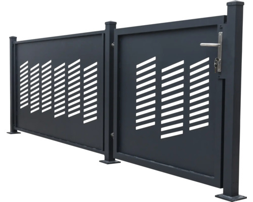 Zaun mit dekorativen Mustern für den Außenbereich