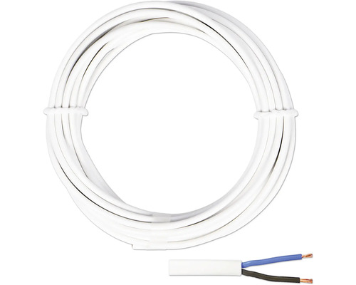 Schlauchleitung H03 VVH2-F 2x0,75 mm² 5 m weiß Weisse Mantelleitung im Ring