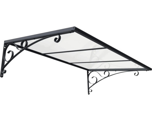 Haustürvordach mit dekorativen Halterungen