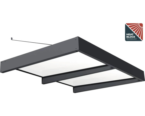 Vordach mit Wärmeschutztechnologie