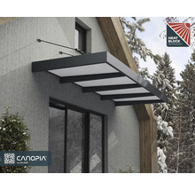 Vordach mit Heat Block Technology am Haus montiert