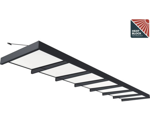 Überdachung mit Heat Block Technology