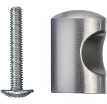 Möbelknopf edelstahlfinish ØxH 15/22 mm