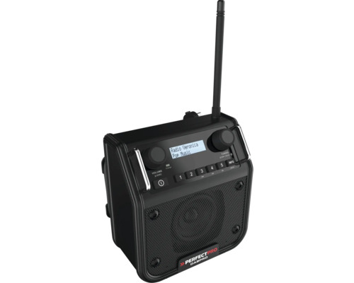 Perfectpro DAB Pro Baustellenradio mit Antenne