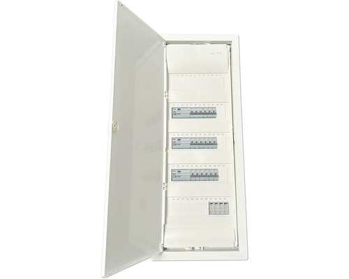 Offener Sicherungskasten mit mehreren Sicherungen